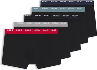 HUGO BOSS Mens Hugo Trnk Five Pack in Black
