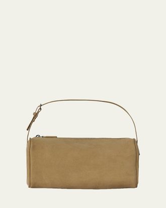 The Row 90s Top-Handle Bag in Nubuck Leather