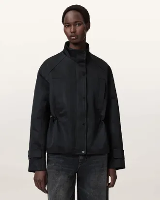 AllSaints Polyester Luellah Oversized Jacket, Size: XS