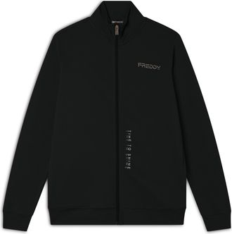 Freddy Felpa comfort in jersey con zip e collo alto