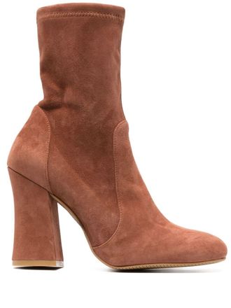 Stuart Weitzman Stivali con tacco largo 100mm - Marrone