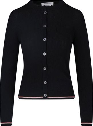 Thom Browne Ribbed Crewneck Wool Cardigan