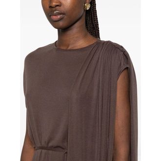 Viktoria Chan Sleeveless Draped Dress - Brown