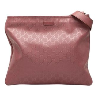 Gucci Pre-owned Canvas Crossbody Bag - Dames - Pre-owned - Roze - Maat: ONE Size Leer