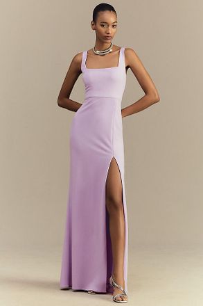 BHLDN Blake Square-Neck Stretch Crepe Maxi Dress