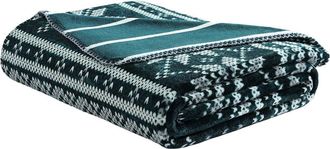 Nautica Fairisle Reversible Throw Blanket in Green at Nordstrom Rack