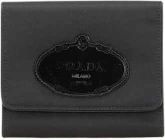 Prada Pre-owned Wallets, female, Black, Size: ONE SIZE Pre-owned Vintage Leather Wallet