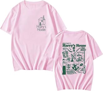 Generic Pink Harry 1D Direction Styles Harrys One House Green Tracklist Tee Top Tshirt Mens Womens Unisex Ladies Gift XS S M L XL XXL 6 8 10 12 14 16 18 Short