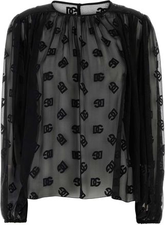 Dolce & Gabbana Black Organza Blouse