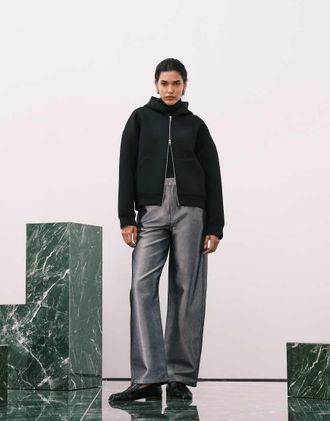 Calvin Klein Jeans Jeans bombati grigi metallizzati-Grigio