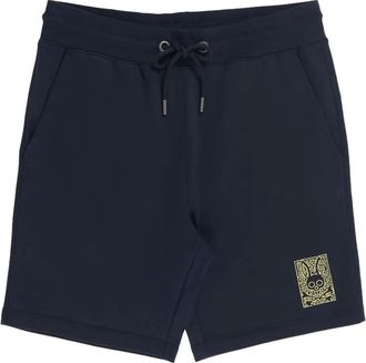 Psycho Bunny Shorts Pisani con ricamo - Blu
