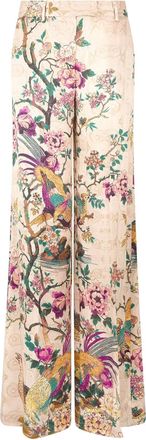 Roberto Cavalli Pantaloni Pheasant a fiori - Toni neutri
