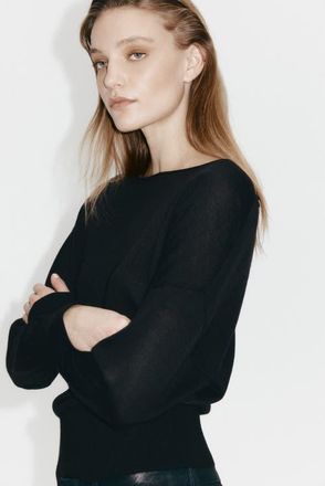 H&M Fine-knit One-shoulder Top in Black at Nordstrom, Size X-Small