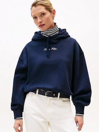 Tommy Hilfiger Textured Logo Relaxed Hoody