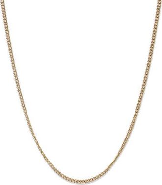 Anzie Curb Chain Necklace in Yellow Gold at Nordstrom, Size One Size Oz