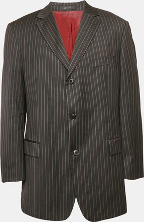 HUGO BOSS Hugo Hugo Boss Black Striped Gabardine Regular Fit Blazer