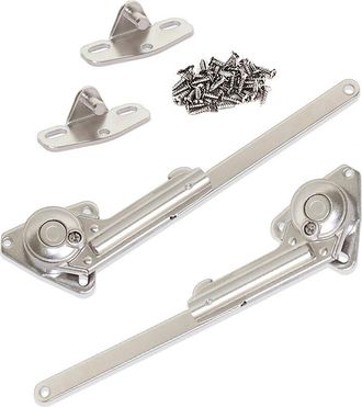 Emuca Juego De Compases Para Puertas Elevables Nsdx, Fuerza 20-70kgxcm, Acero Y Zamak, Niquelado - Emuca