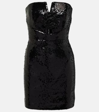 Rebecca Vallance Denise sequined strapless minidress