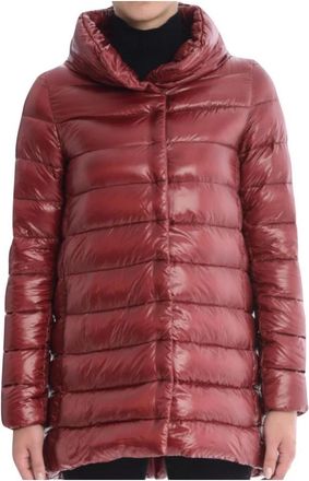 Herno Amelia Jacket - Dames - Gewatteerde jassen - Rood - M - Katoen - Jassen