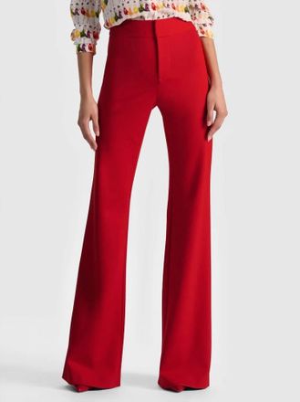Alice & Olivia Andrew Bootcut Pant In Red