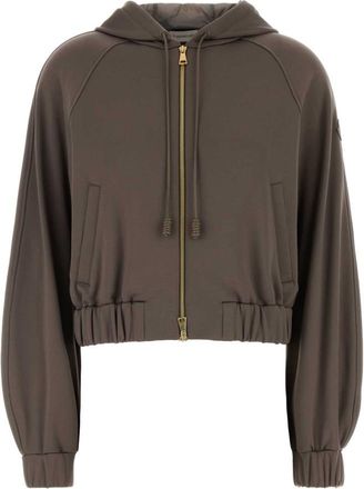Moncler Brown Solid Hood Sweater