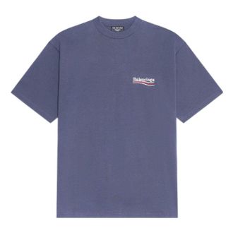 Balenciaga Political Campaign T-Shirt Large Fit Dark Grey 641675TKVJ11366