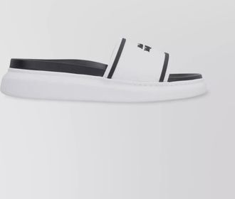 Alexander McQueen rubber slides logo detail