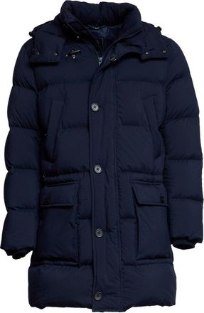 Fay Long Down Parka In Microfibre
