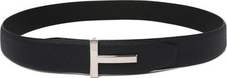 Tom Ford T-gesp Omkeerbare Leren Riem - Heren - Riemen - Zwart - 105 CM - Leer - Accessoires
