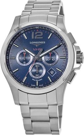 Longines Conquest V. H.P. Stainless Steel Blue Dial Mens Watch L3.727.4.96.6