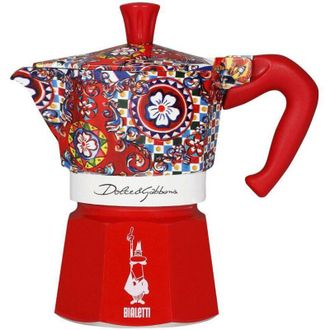 Bialetti Moka Express Dolce Gabbana Caffettiera Rossa 3 Tazzine
