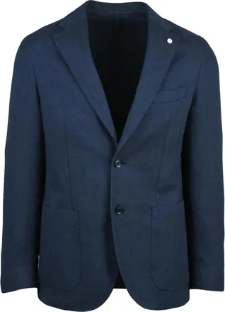 L.B.M. 1911 L.b.m. 1911, Jassen, Heren, Blauw, 5Xl, Katoen, Giacca Stondata