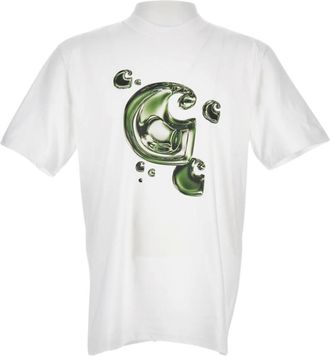 Carhartt Work in Progress Carhartt Wip, T-Shirts, male, White, Size: M S/S Solar Chrome C-Logo T-Shirt