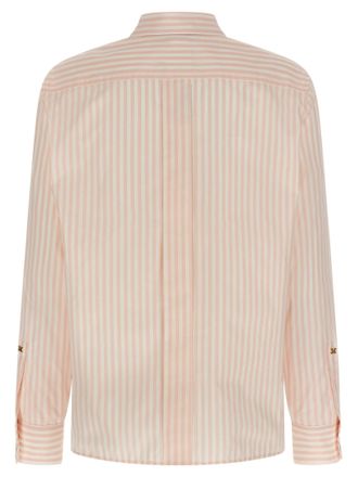 Max Mara Striped Cotton Poplin Shirt - Pink