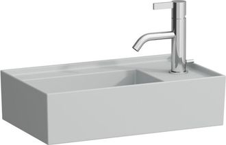 Laufen Lavabo Kartell 460 X 280 Mm, Banco De Grifer&iacute;a A La Derecha Sin Rebosadero, Sin Orificio Para Grifer&iacute;a Gris Laufen