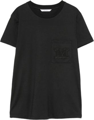 Max Mara Tops, Dames, Zwart, S, Katoen, Papaia T-shirt