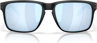 Oakley Holbrook XXL 61mm Polarized Rectangle Sunglasses in Matte Black/prizm Deep Water at Nordstrom