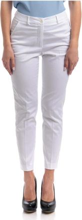 Seventy Slim Fit Katoenen Stretch Enkellange Broek - Dames - Slim Fit Broeken - Wit - M - Katoen - Broeken