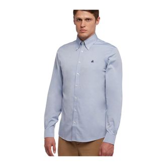 Brooks Brothers Slim Fit Non-Iron Button Down Dress Shirt - Heren - Casual Overhemden - Blauw - 3XL - Katoen - Overhemden