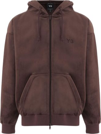 Yohji Yamamoto Light Burgundy Ribbed Velvet Nylon Hoodie