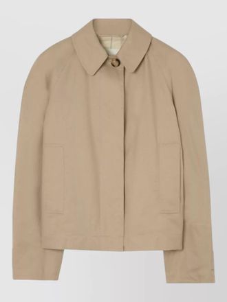 Burberry cotton car coat oversized ruched back