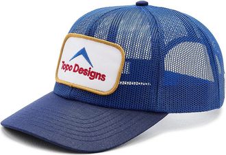 Topo Designs Patch Mesh Trucker - Retro Icon Caps Forest Blue