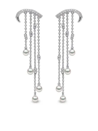 Yoko London 18kt witgouden oorbellen - Zilver