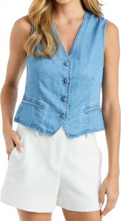 Drew Della Denim Vest In Bleach