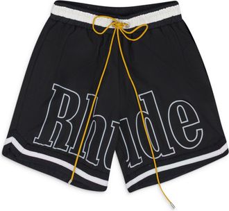 Rhude BLACK BASKETBALL SWIM TRUNKS