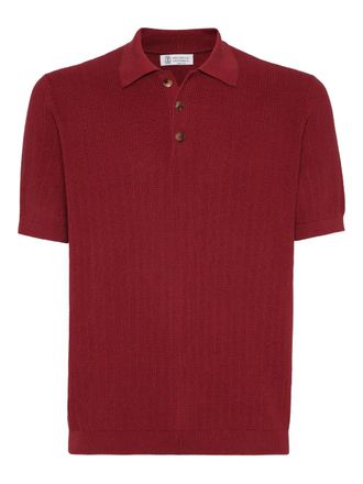 Brunello Cucinelli cotton polo shirt - Red