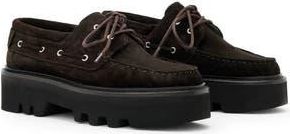 AllSaints Aastha Platform Boat Shoe in Dark Brown at Nordstrom Rack, Size 10Us / 40Eu
