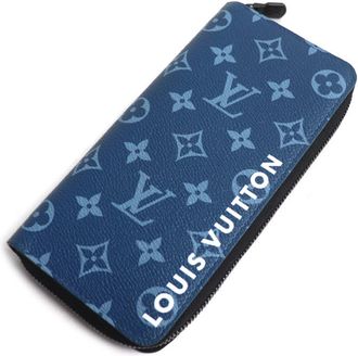 Louis Vuitton Blue Monogram Long Wallet (Bi-Fold) (Pre-Owned)
