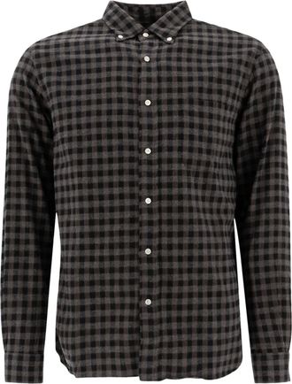 Beams Plus Camicia a quadretti in cotone - Grigio