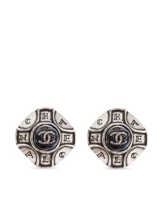 Chanel 1999 CC oorclips - Zilver